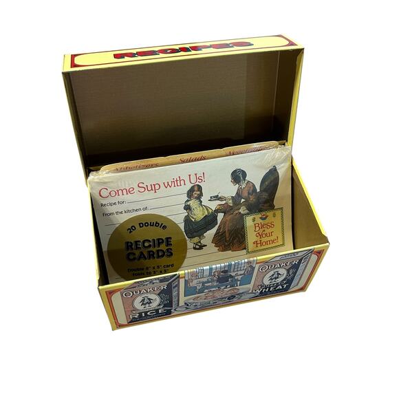 1983 Quaker Oats Limited Edition Recipe Tin & Sealed Recipe Cards - Picture 2 of 10